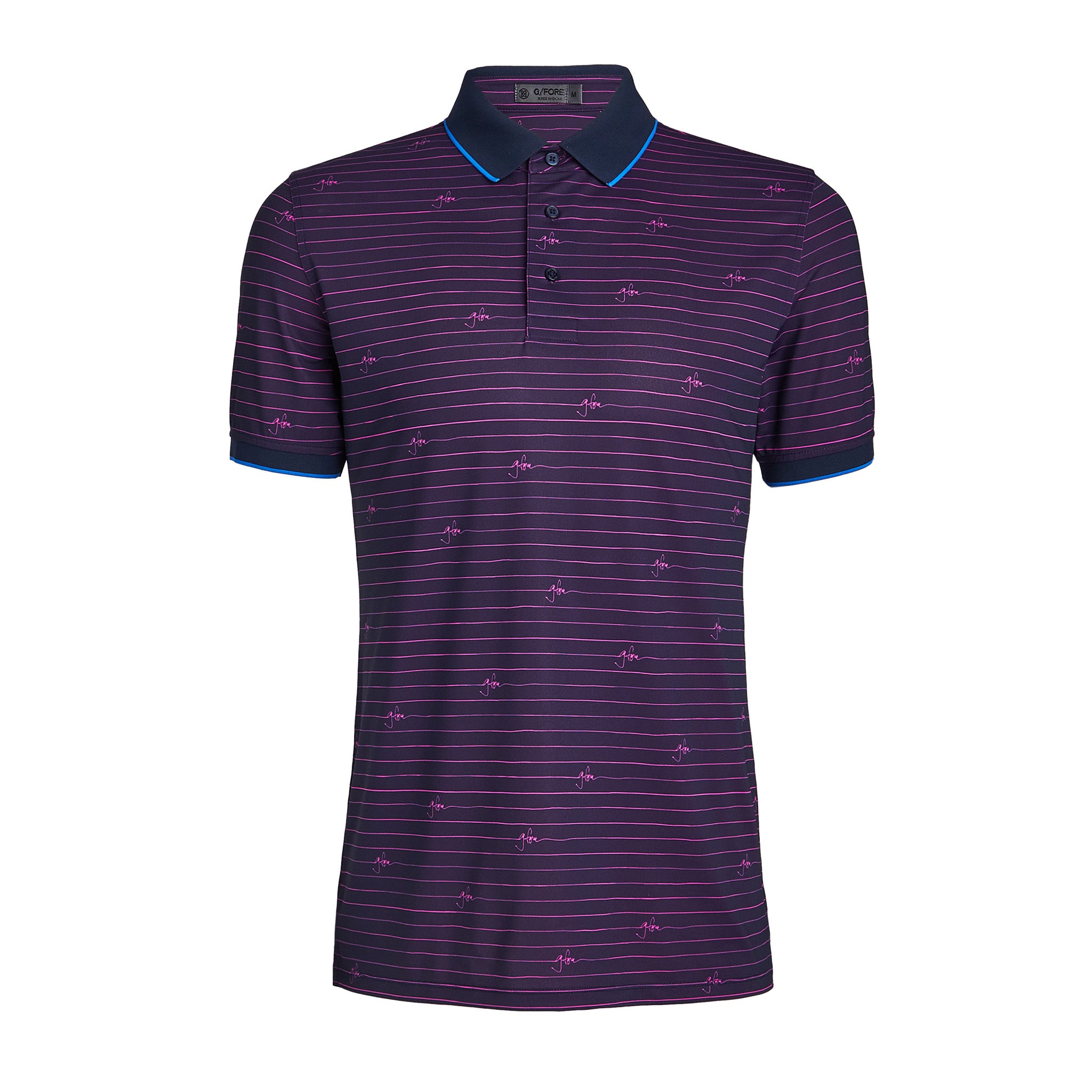 G/FORE SCRIPT STRIPE RIB COLLAR TECH PIQUÉ POLOPOLO衫– ASH GOLF Taiwan