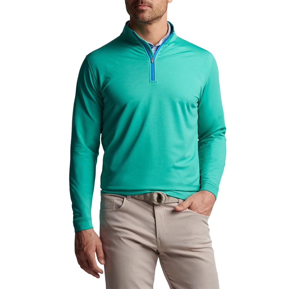 Peter Millar PERTH MELANGE PERFORMANCE QUARTER-ZIP 男士長袖拉鏈