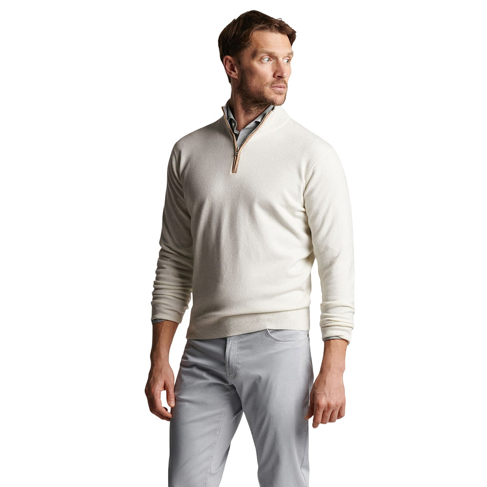 Peter Millar ARTISAN CRAFTED CASHMERE FLEX QUARTER-ZIP 男士拉鍊