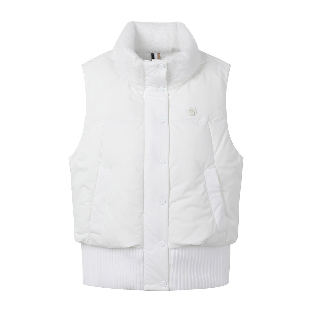 PUFFER VEST 女士 毛絨高領背心