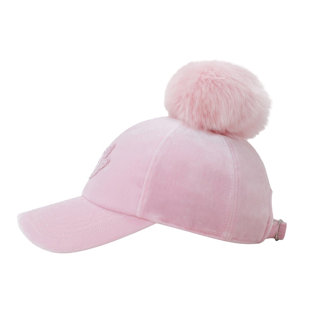 VELVET POMPOM CAP 女士 絨球高爾夫球帽 - ASH GOLF Taiwan